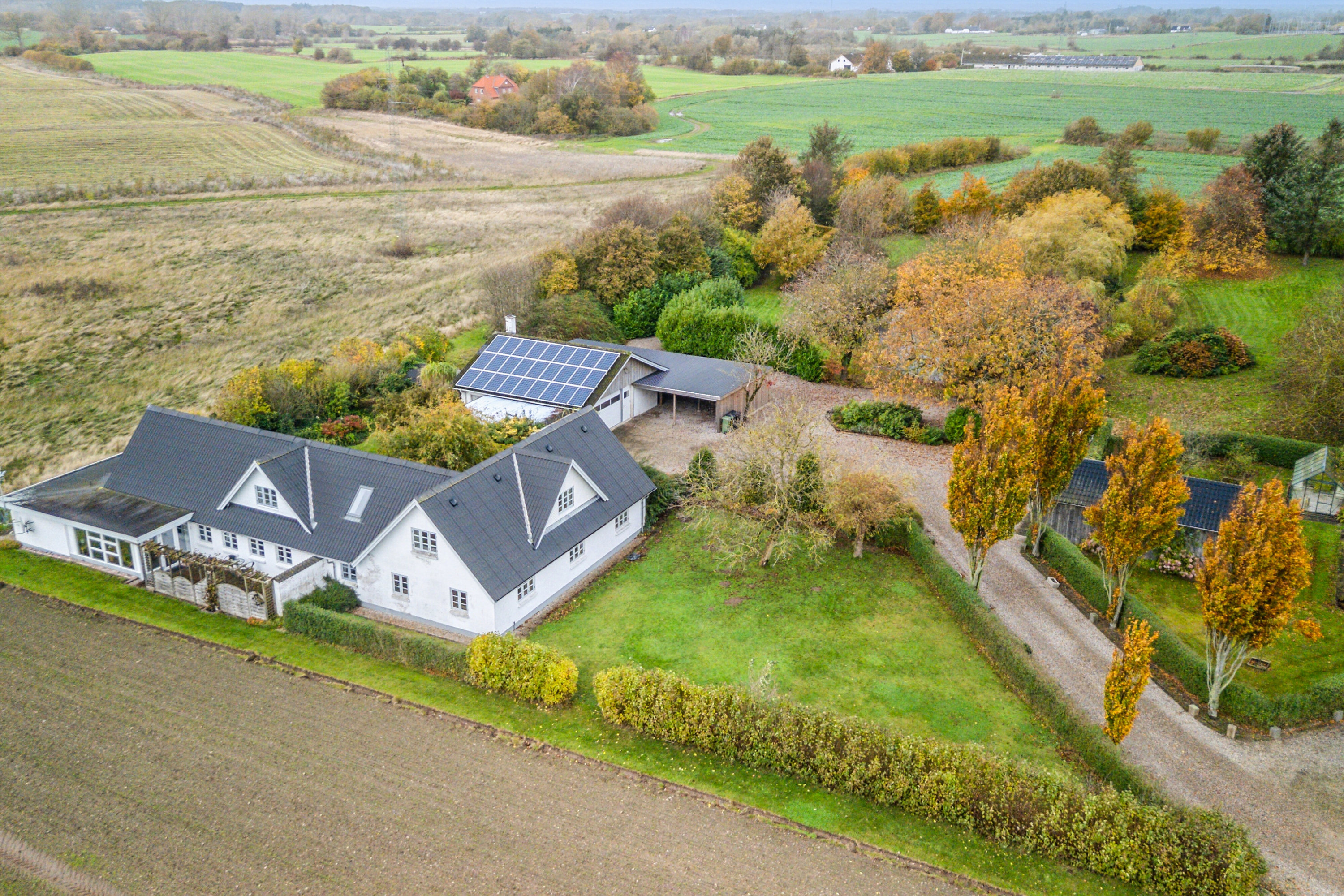 Fremhævet luftfoto billede i fuldskærmstilstand. Billede af Hovedvejen 18, Rynkeby, 5750 Ringe