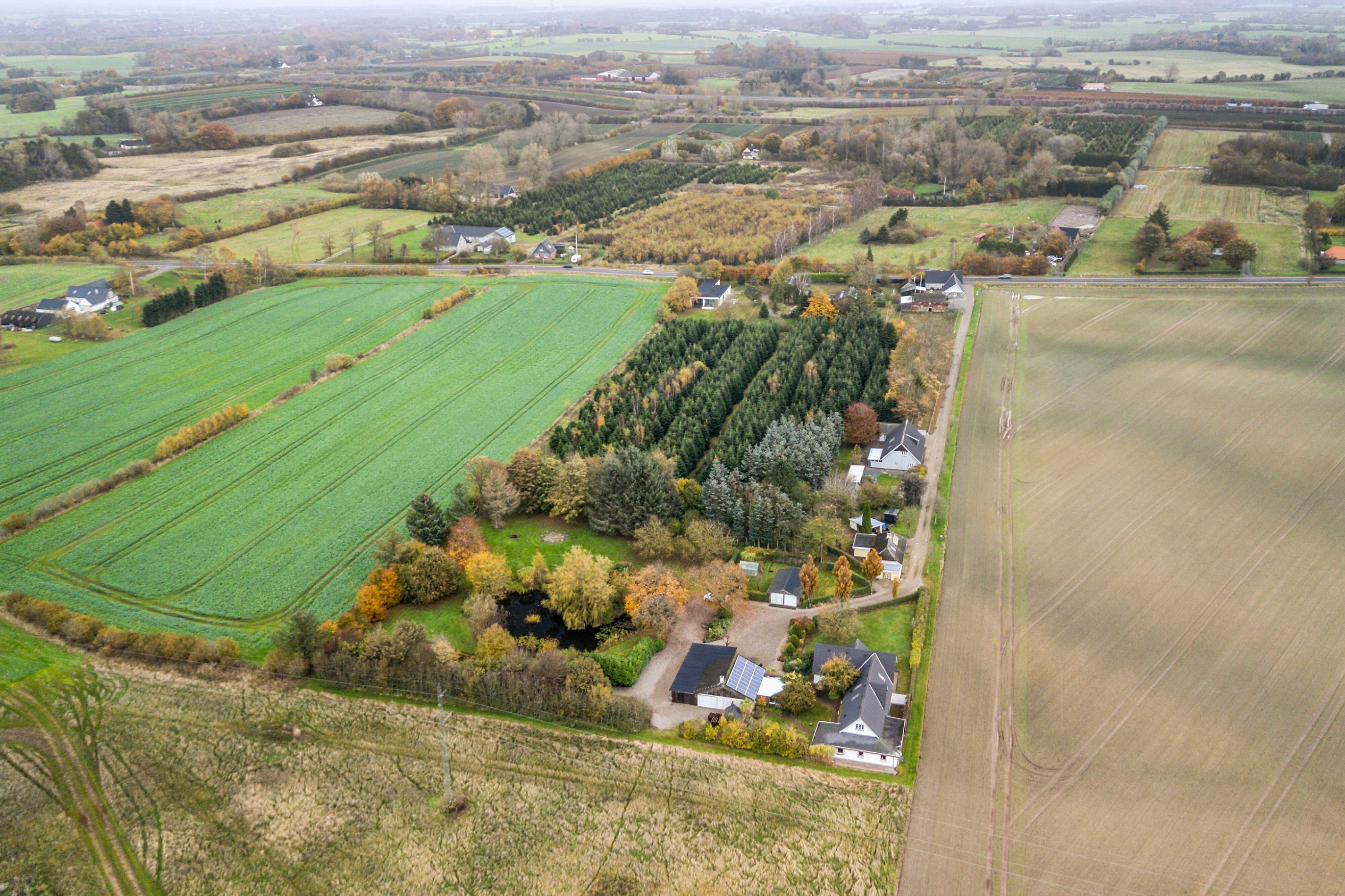 Fremhævet luftfoto billede i fuldskærmstilstand. Billede af Hovedvejen 18, Rynkeby, 5750 Ringe