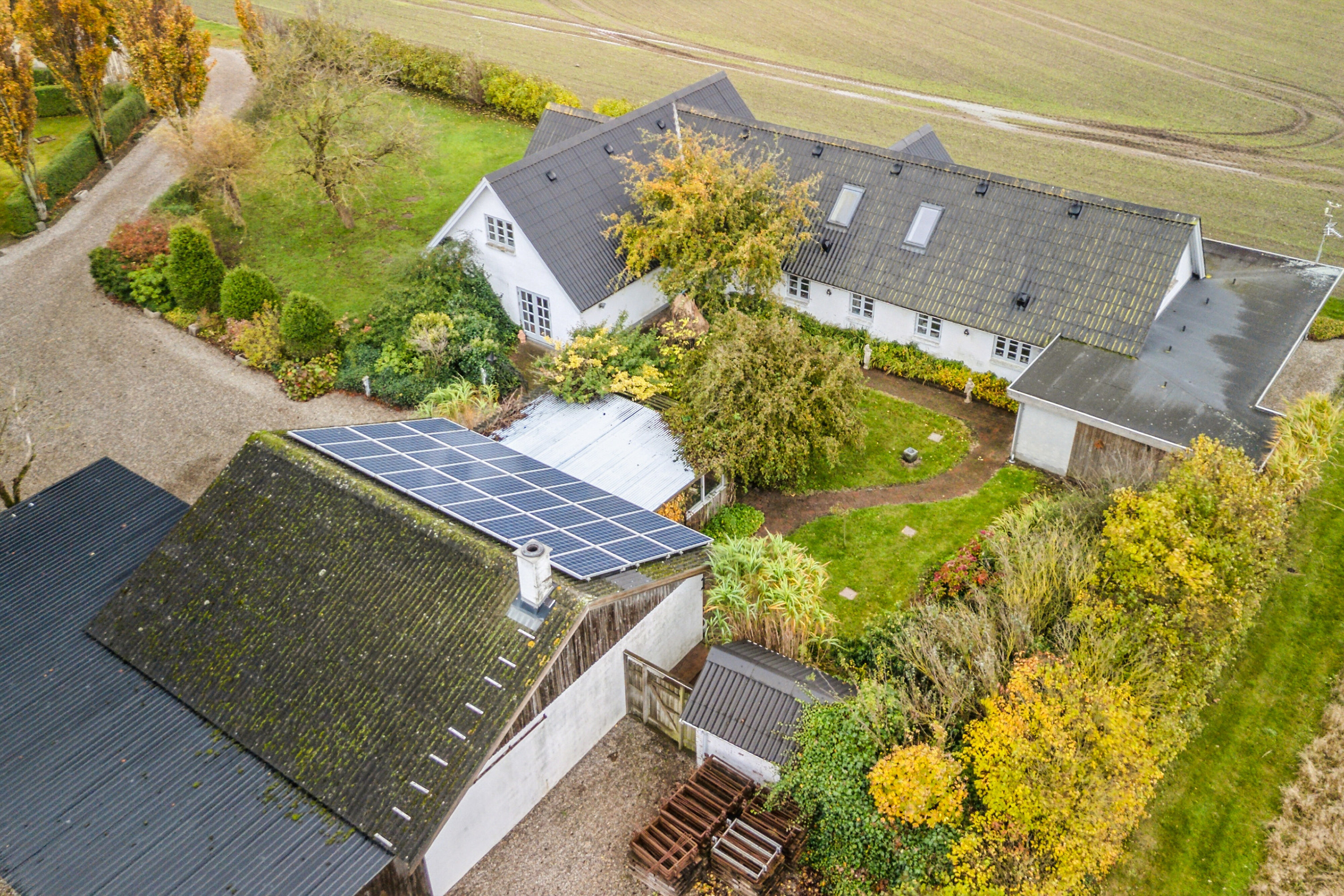 Fremhævet luftfoto billede i fuldskærmstilstand. Billede af Hovedvejen 18, Rynkeby, 5750 Ringe