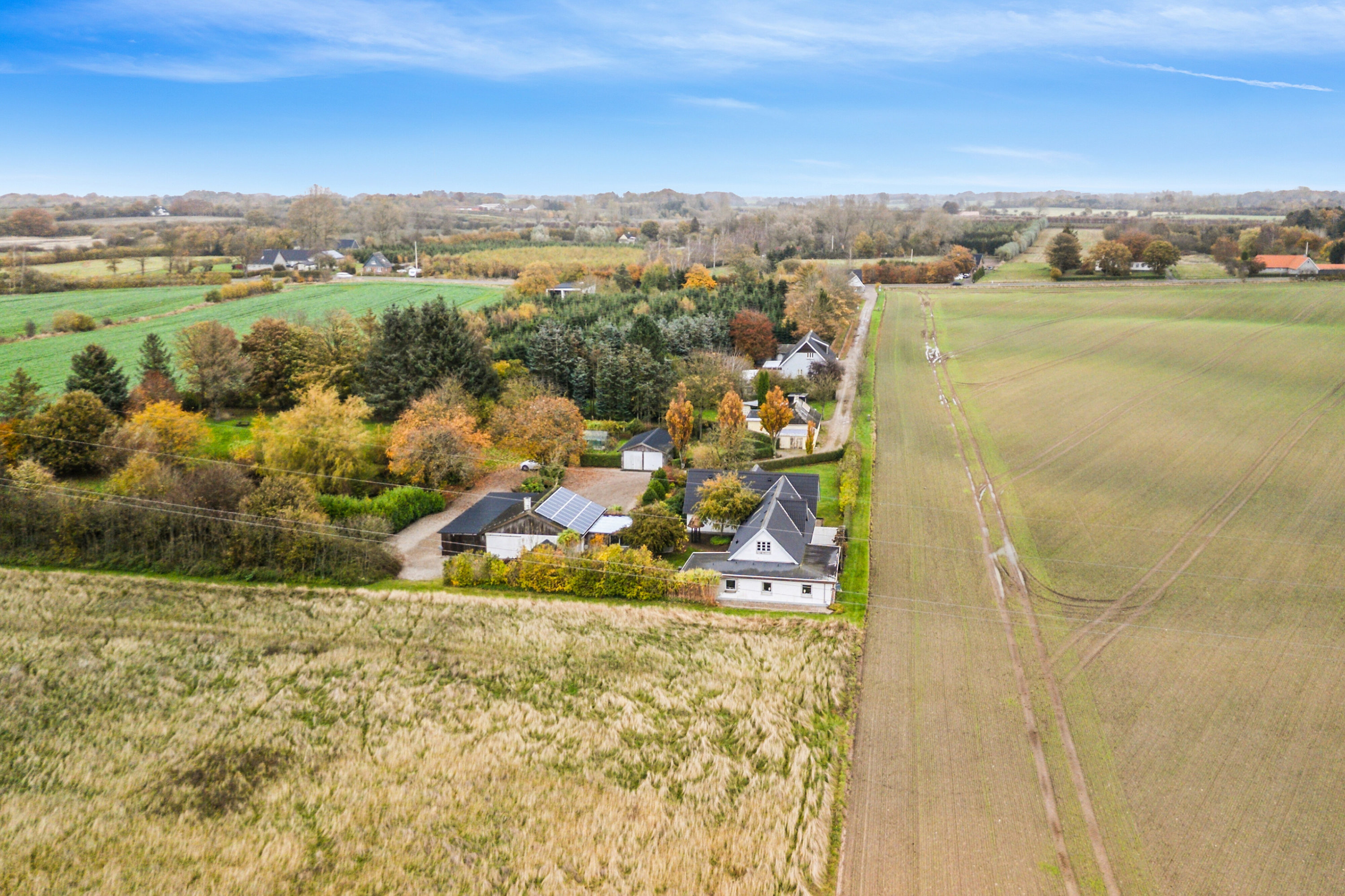 Fremhævet luftfoto billede i fuldskærmstilstand. Billede af Hovedvejen 18, Rynkeby, 5750 Ringe
