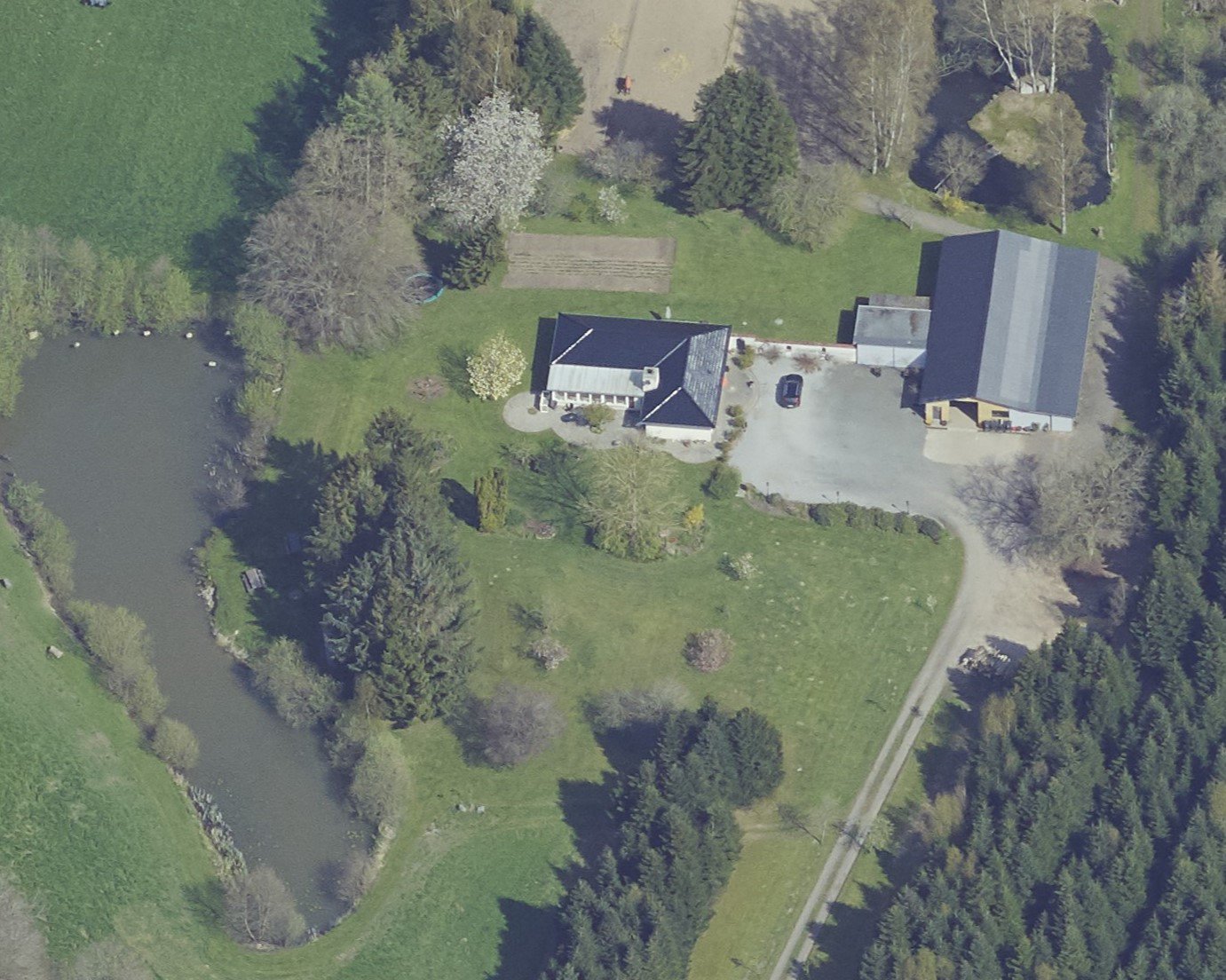 Fremhævet luftfoto billede i fuldskærmstilstand. Billede af Harndrup Skov 23, Harndrupskov, 5463 Harndrup