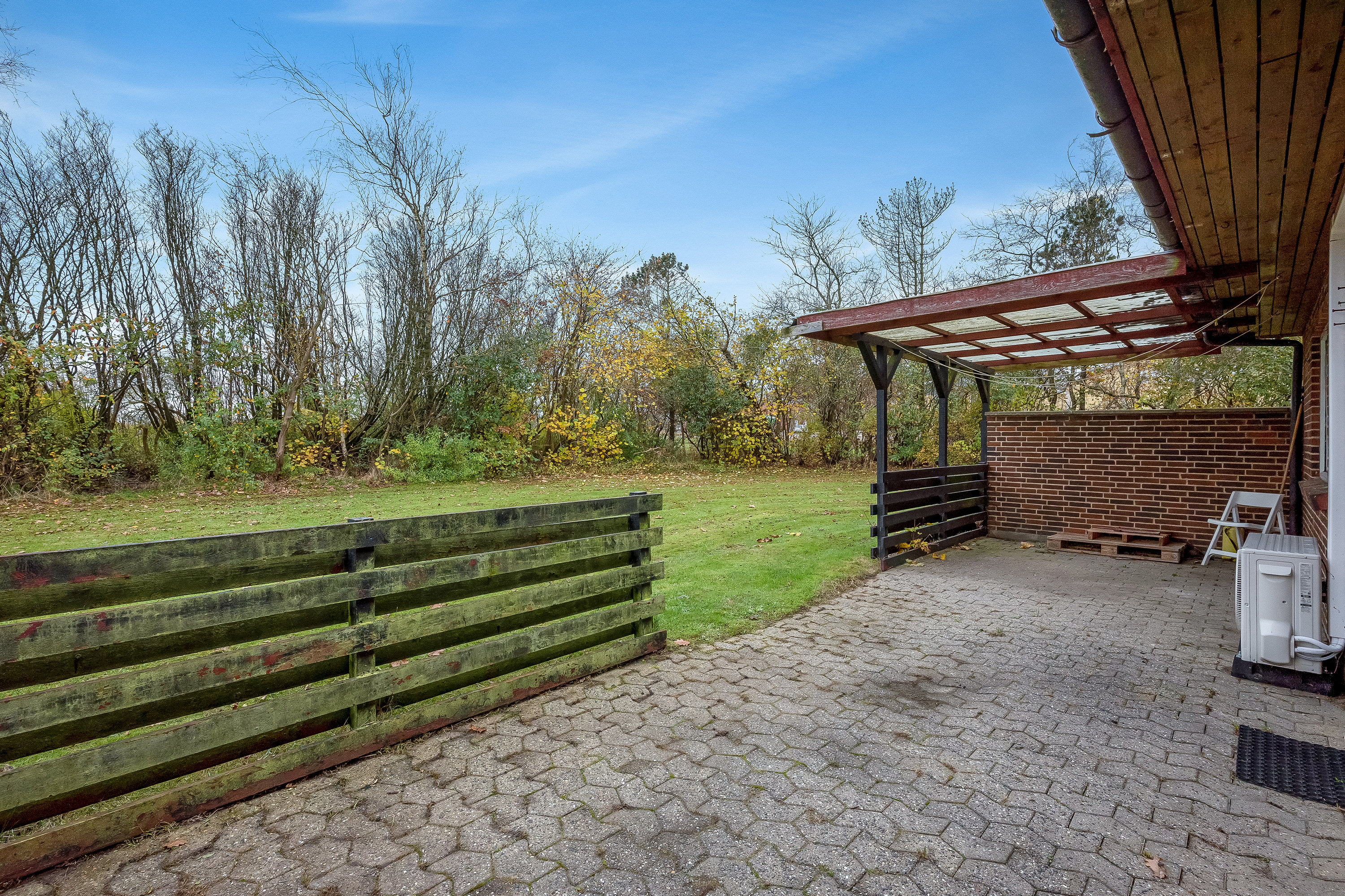Fremhævet terrasse billede i fuldskærmstilstand. Billede af Skjernvej 211, Agerfeld, 7500 Holstebro