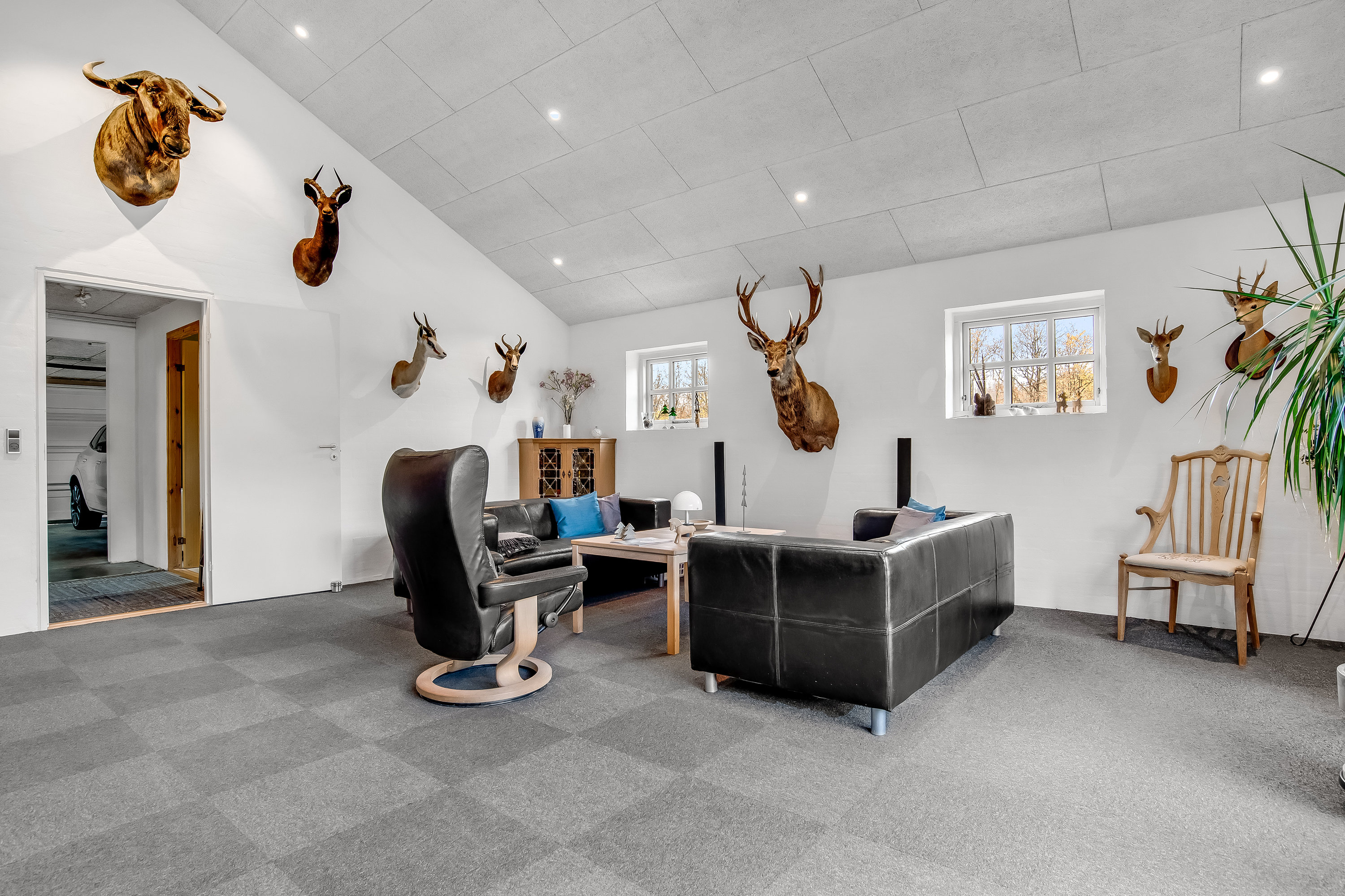 Fremhævet stue billede i fuldskærmstilstand. Billede af Meldmosevej 5, Møborg, 7660 Bækmarksbro