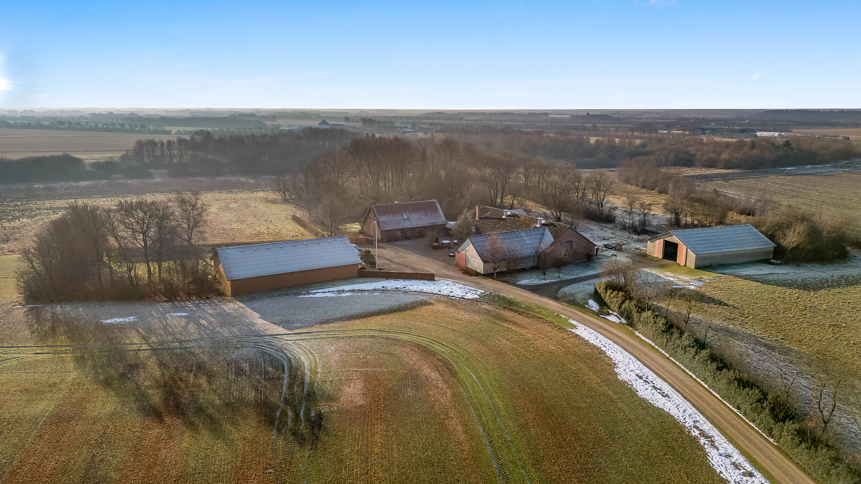 Fremhævet luftfoto billede i fuldskærmstilstand. Billede af Gedhusvej 8, Ilskov, 7451 Sunds
