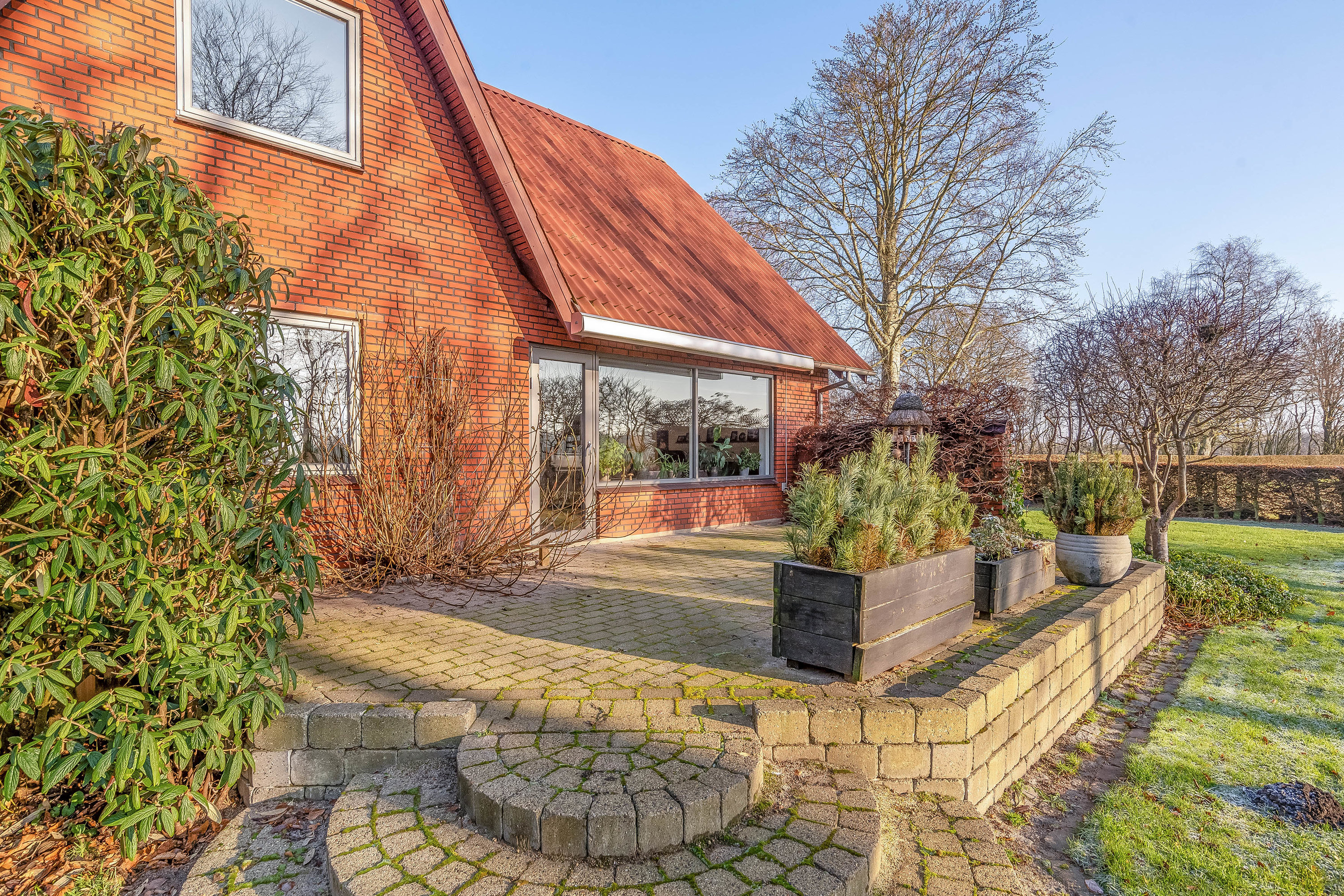 Fremhævet terrasse billede i fuldskærmstilstand. Billede af Gedhusvej 8, Ilskov, 7451 Sunds