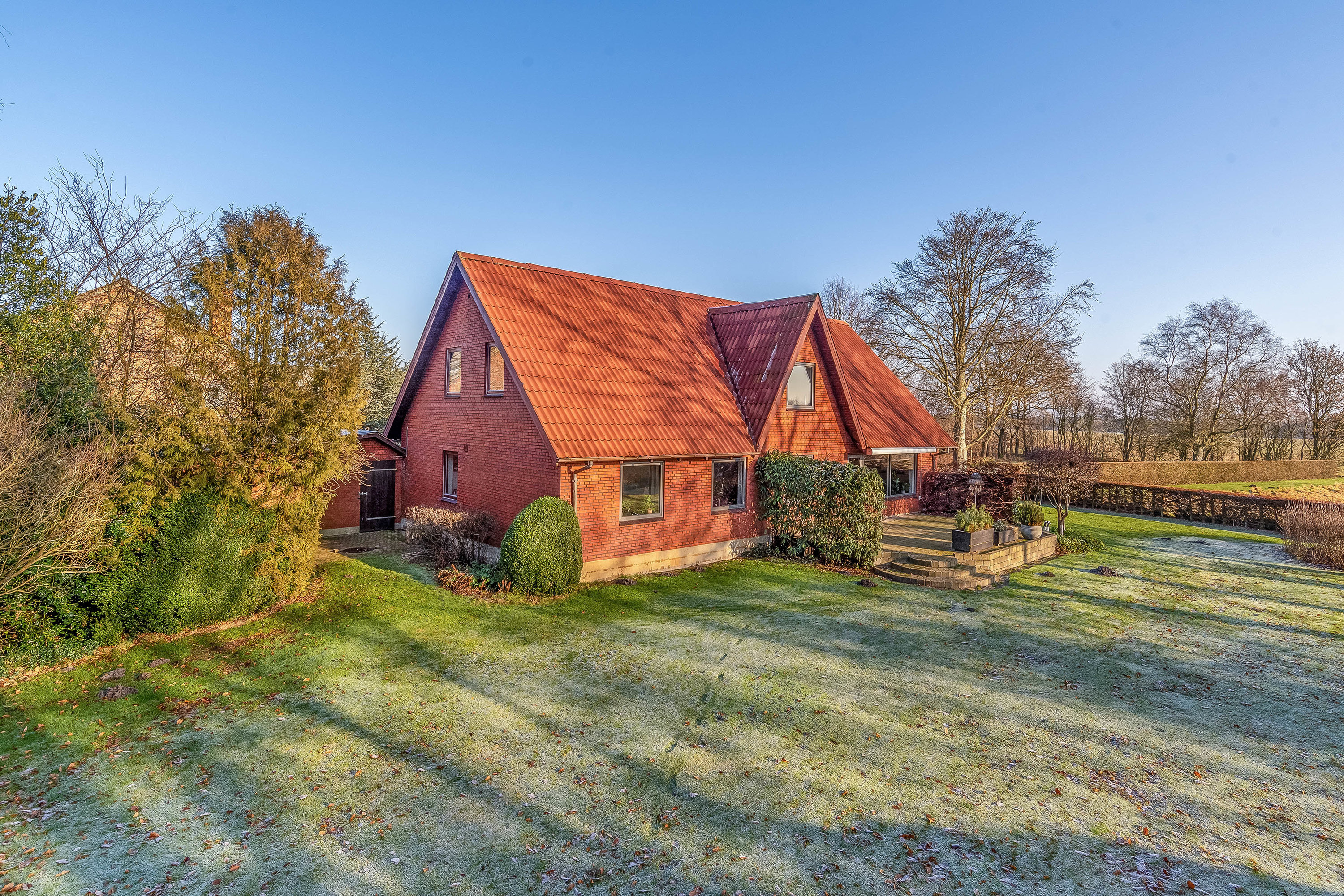 Fremhævet stuehus billede i fuldskærmstilstand. Billede af Gedhusvej 8, Ilskov, 7451 Sunds