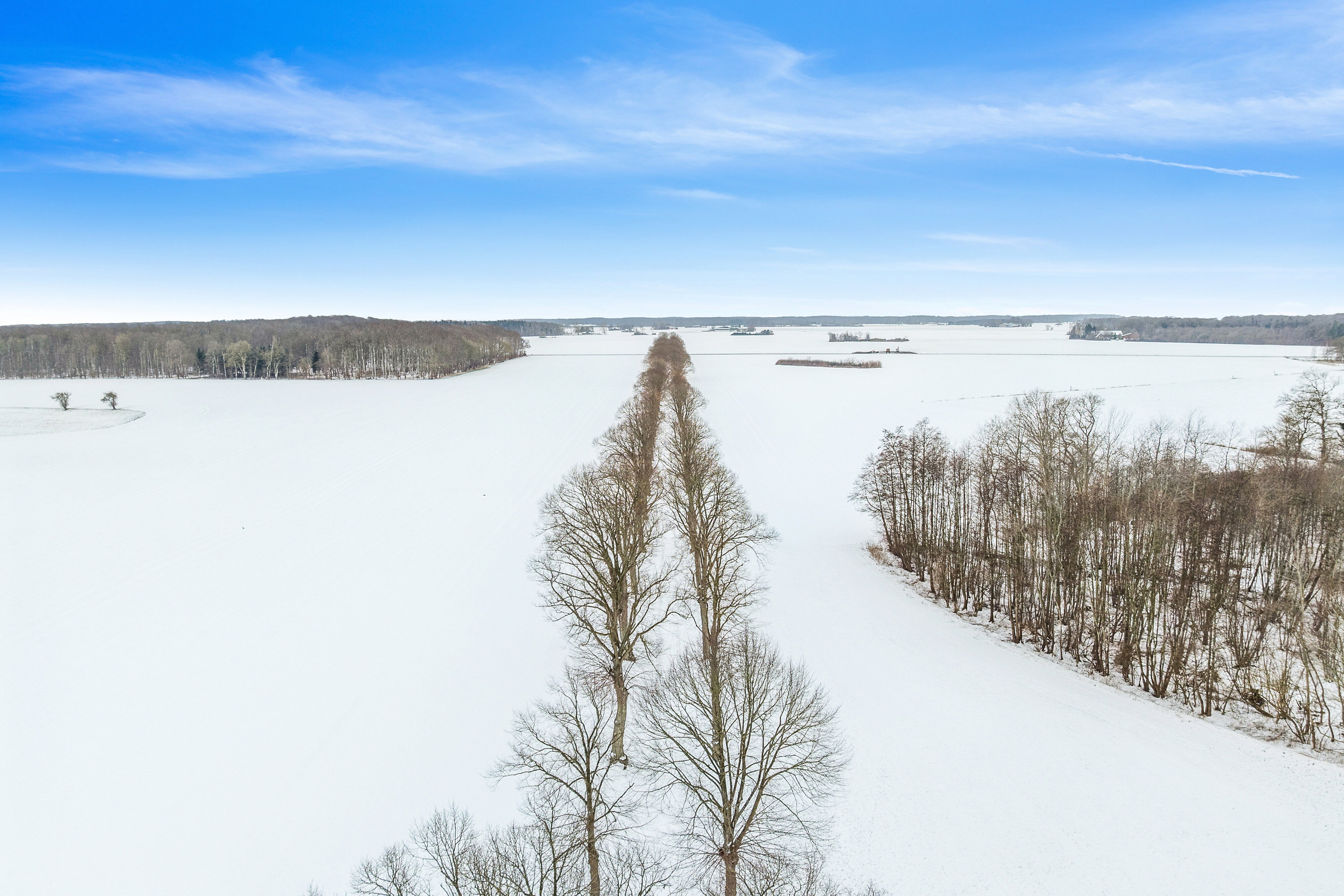 Fremhævet luftfoto billede i fuldskærmstilstand. Billede af Vestre Landevej 188, 4952 Stokkemarke