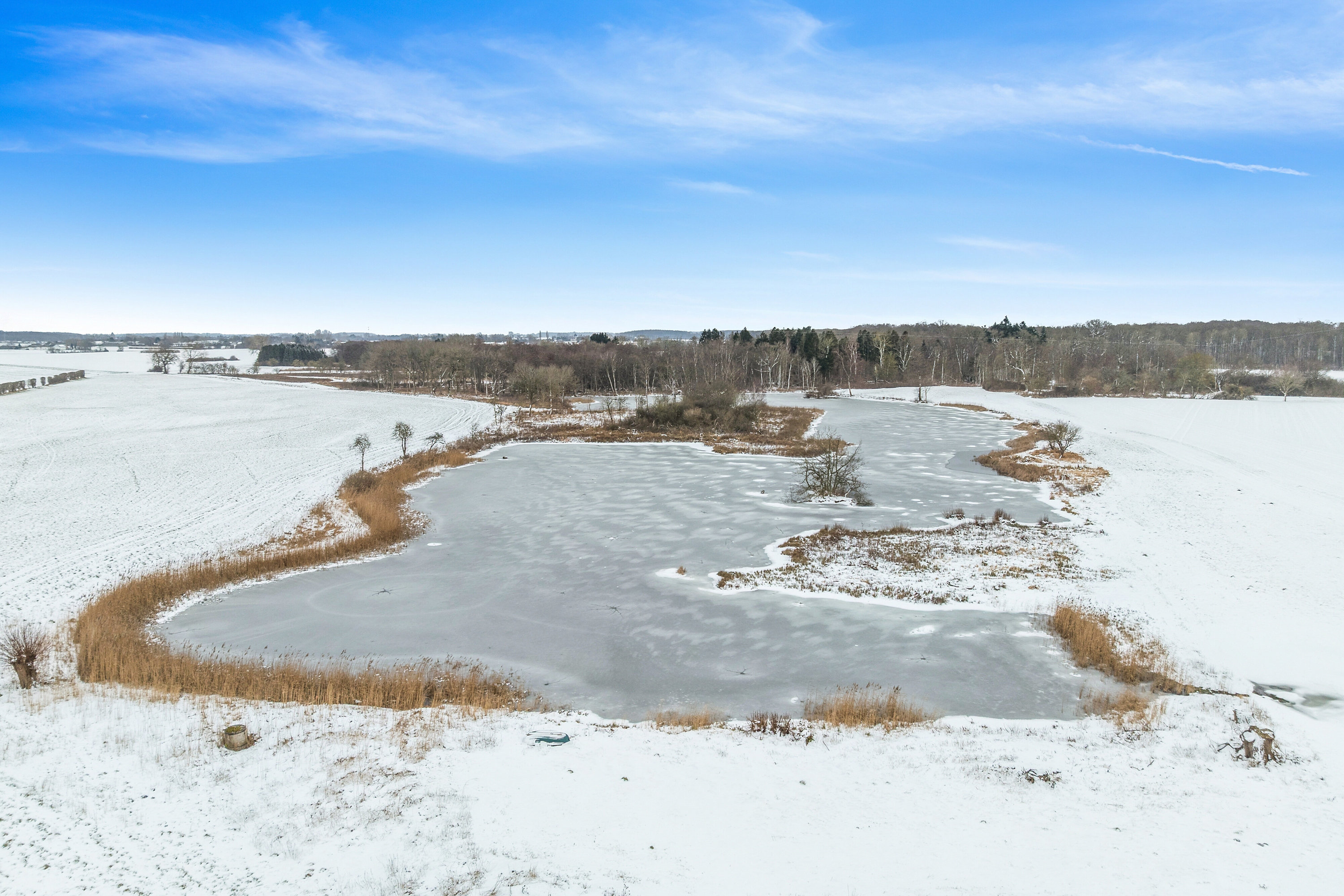Fremhævet luftfoto billede i fuldskærmstilstand. Billede af Vestre Landevej 188, 4952 Stokkemarke