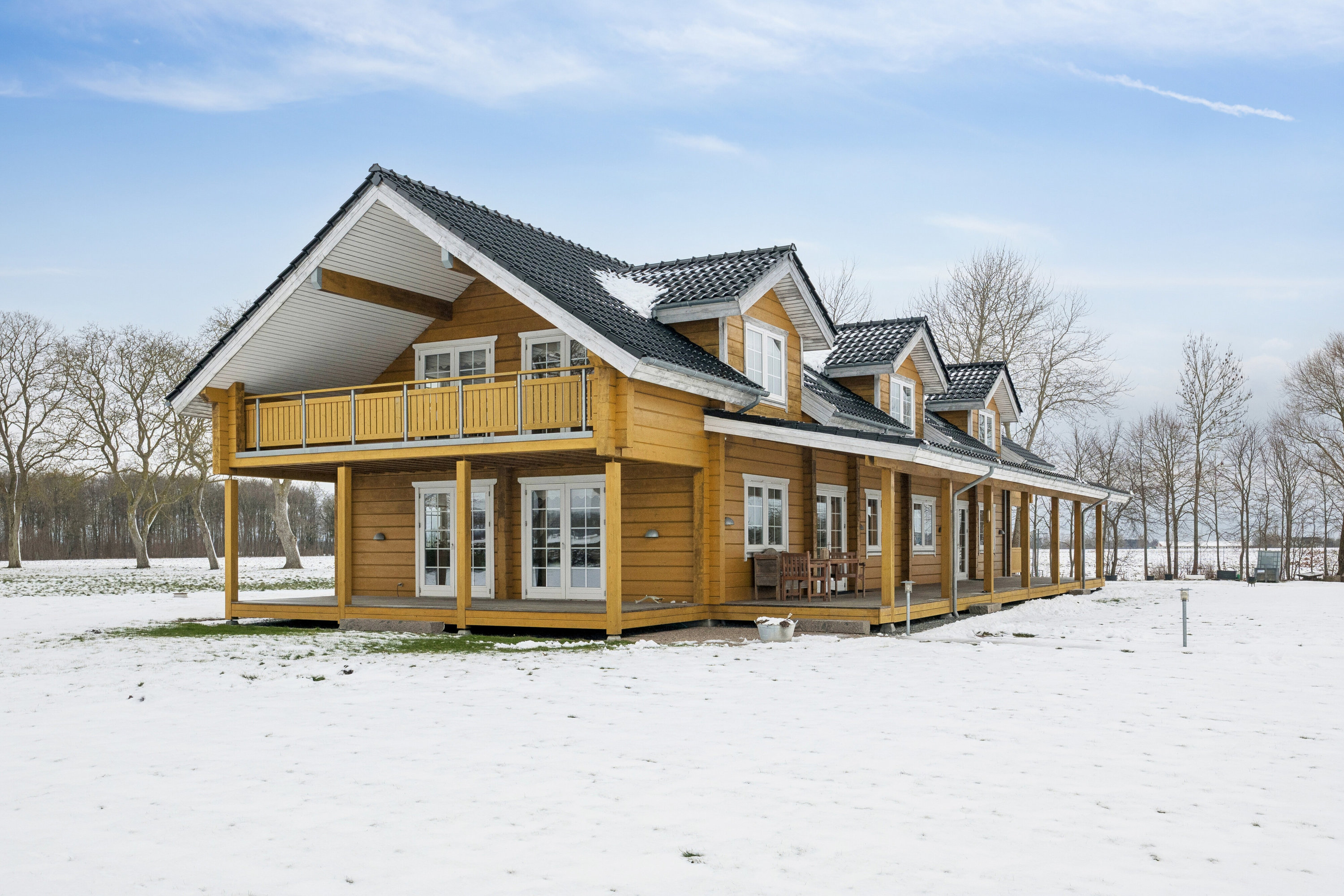 Fremhævet set fra haven billede i fuldskærmstilstand. Billede af Vestre Landevej 188, 4952 Stokkemarke