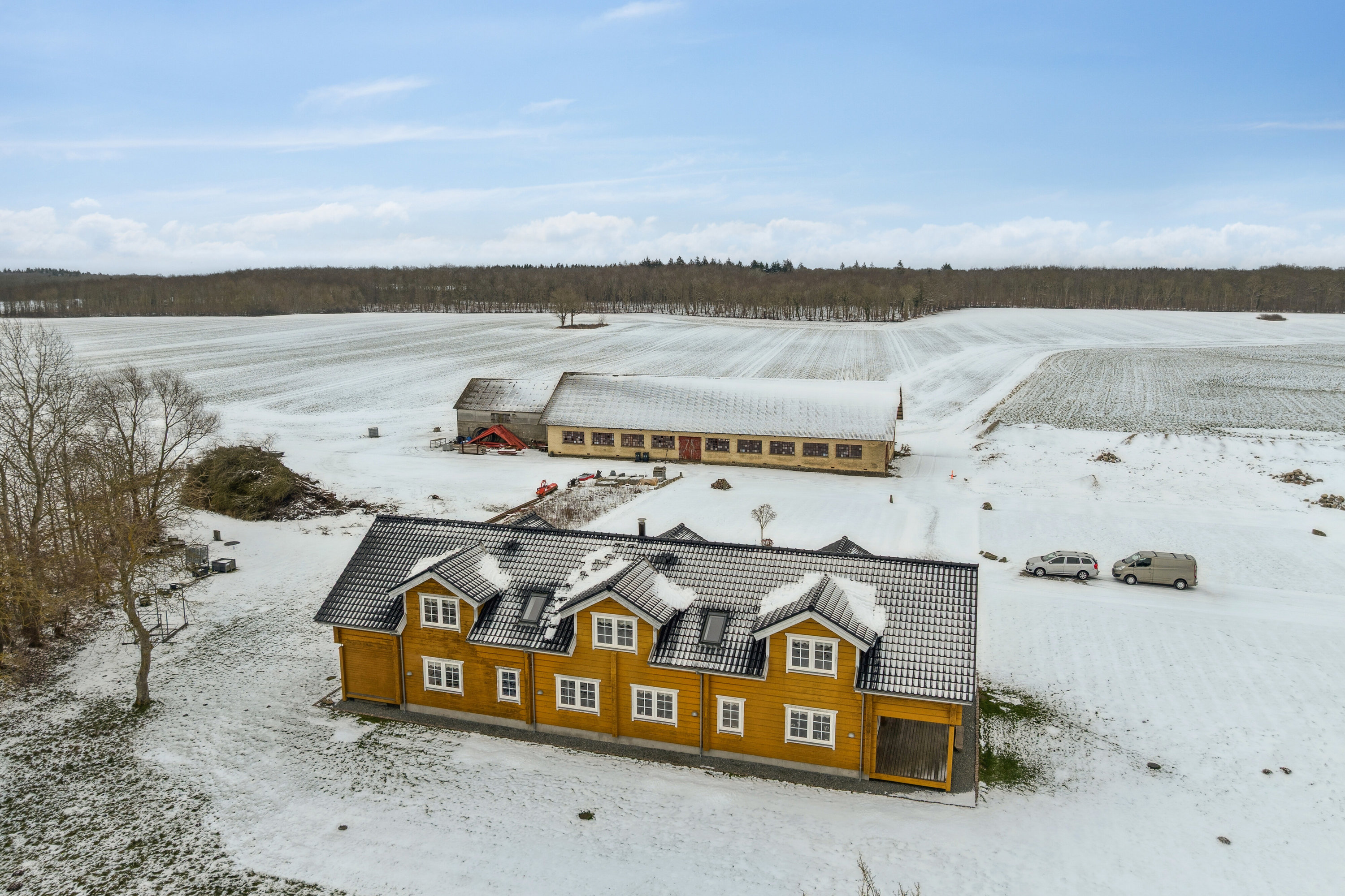 Fremhævet luftfoto billede i fuldskærmstilstand. Billede af Vestre Landevej 188, 4952 Stokkemarke