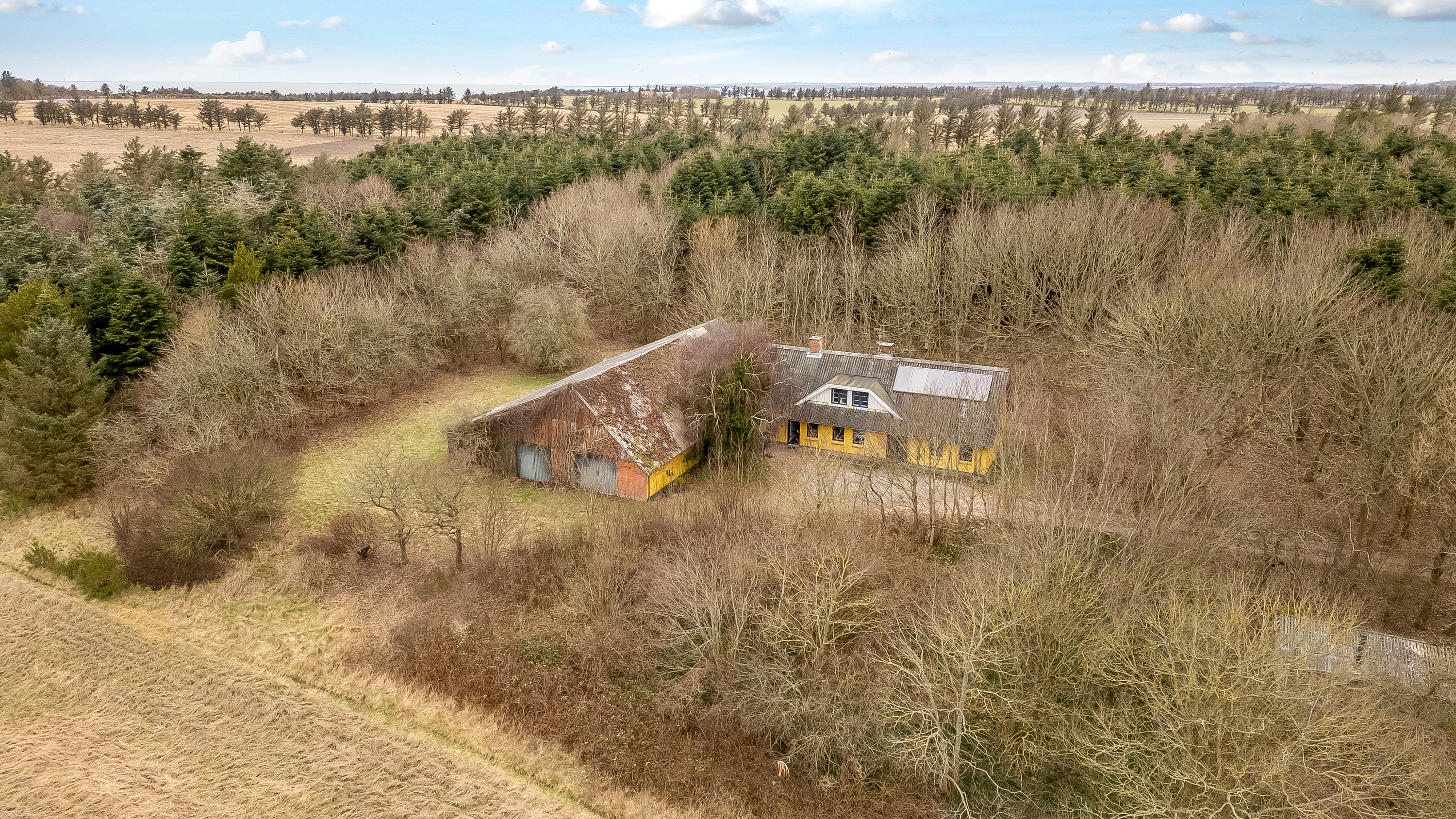 Fremhævet luftfoto billede i fuldskærmstilstand. Billede af Følhøjvej 10, Odby, 7790 Thyholm