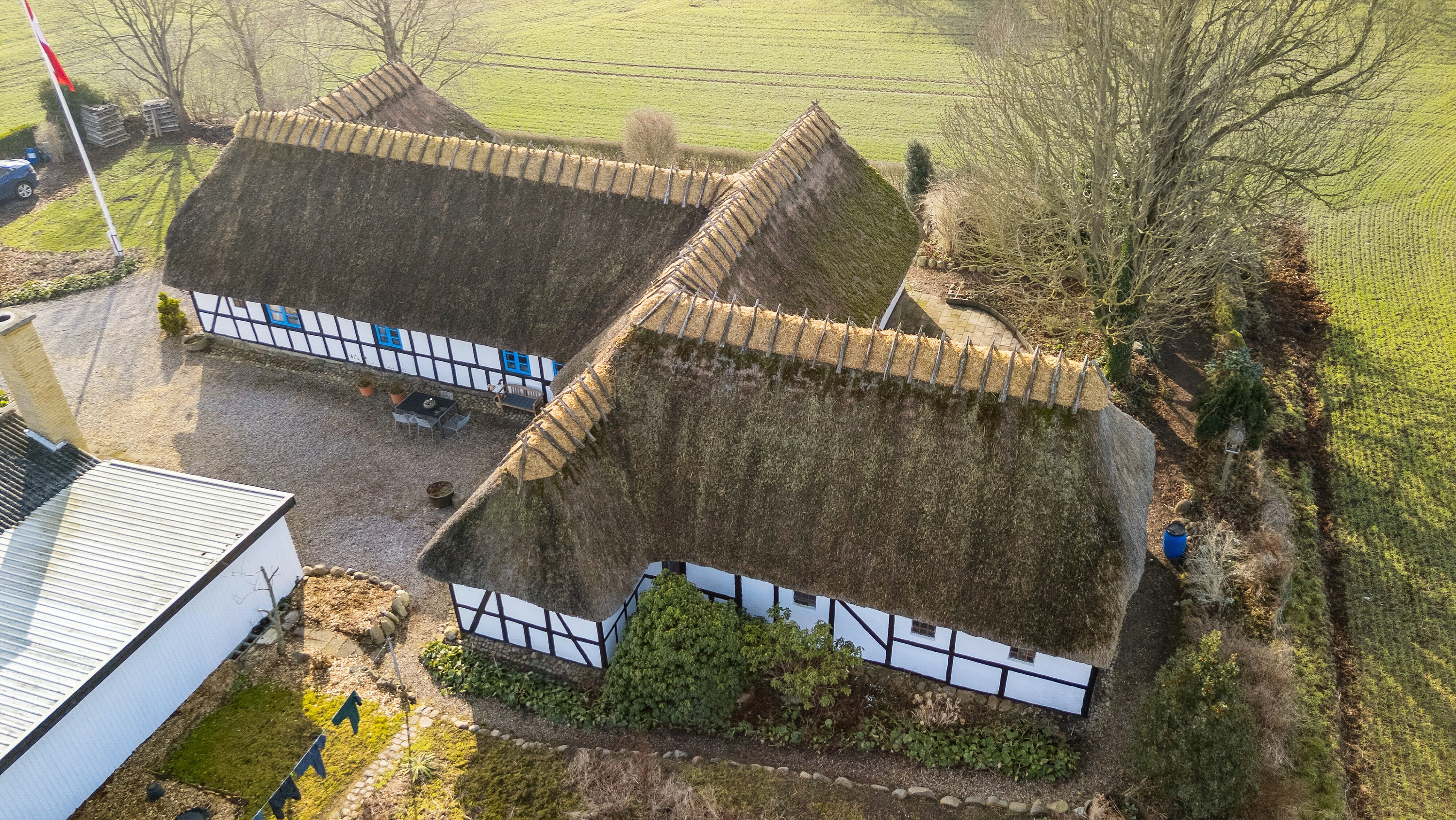 Fremhævet luftfoto billede i fuldskærmstilstand. Billede af Banevej 10, Farstrup, 5471 Søndersø