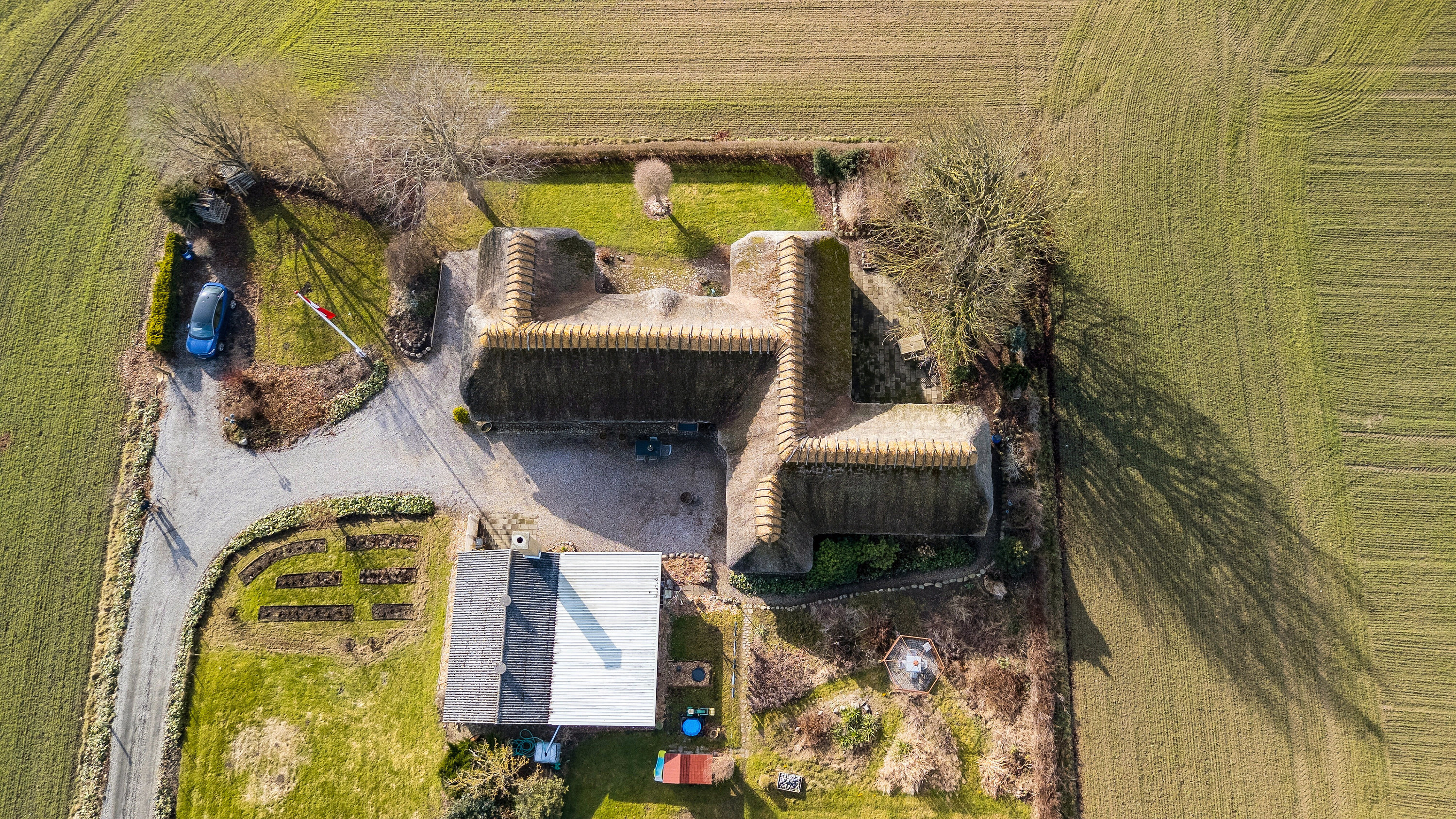 Fremhævet luftfoto billede i fuldskærmstilstand. Billede af Banevej 10, Farstrup, 5471 Søndersø