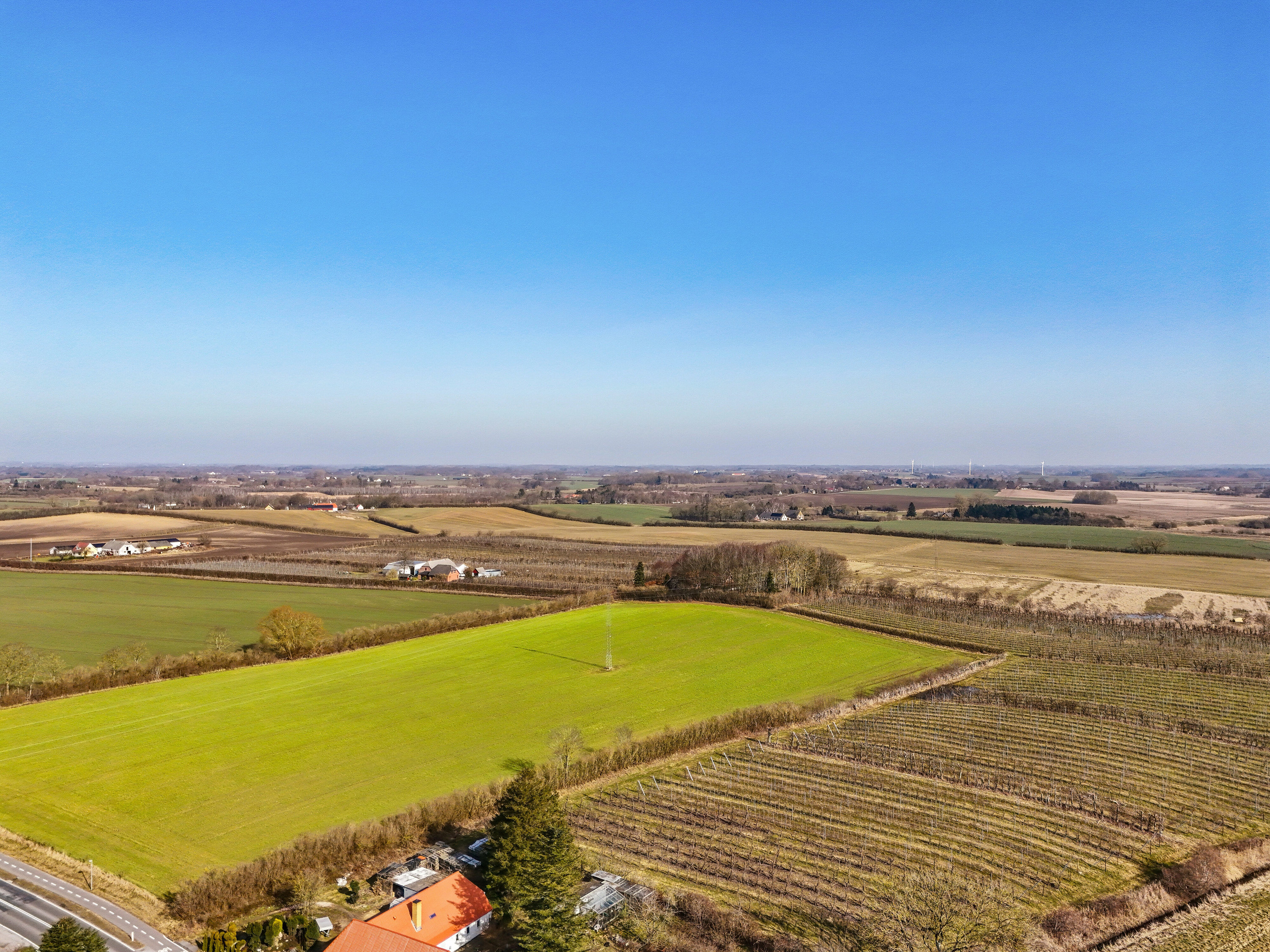 Fremhævet luftfoto billede i fuldskærmstilstand. Billede af Præstemarken 6, Nr Broby, 5672 Broby