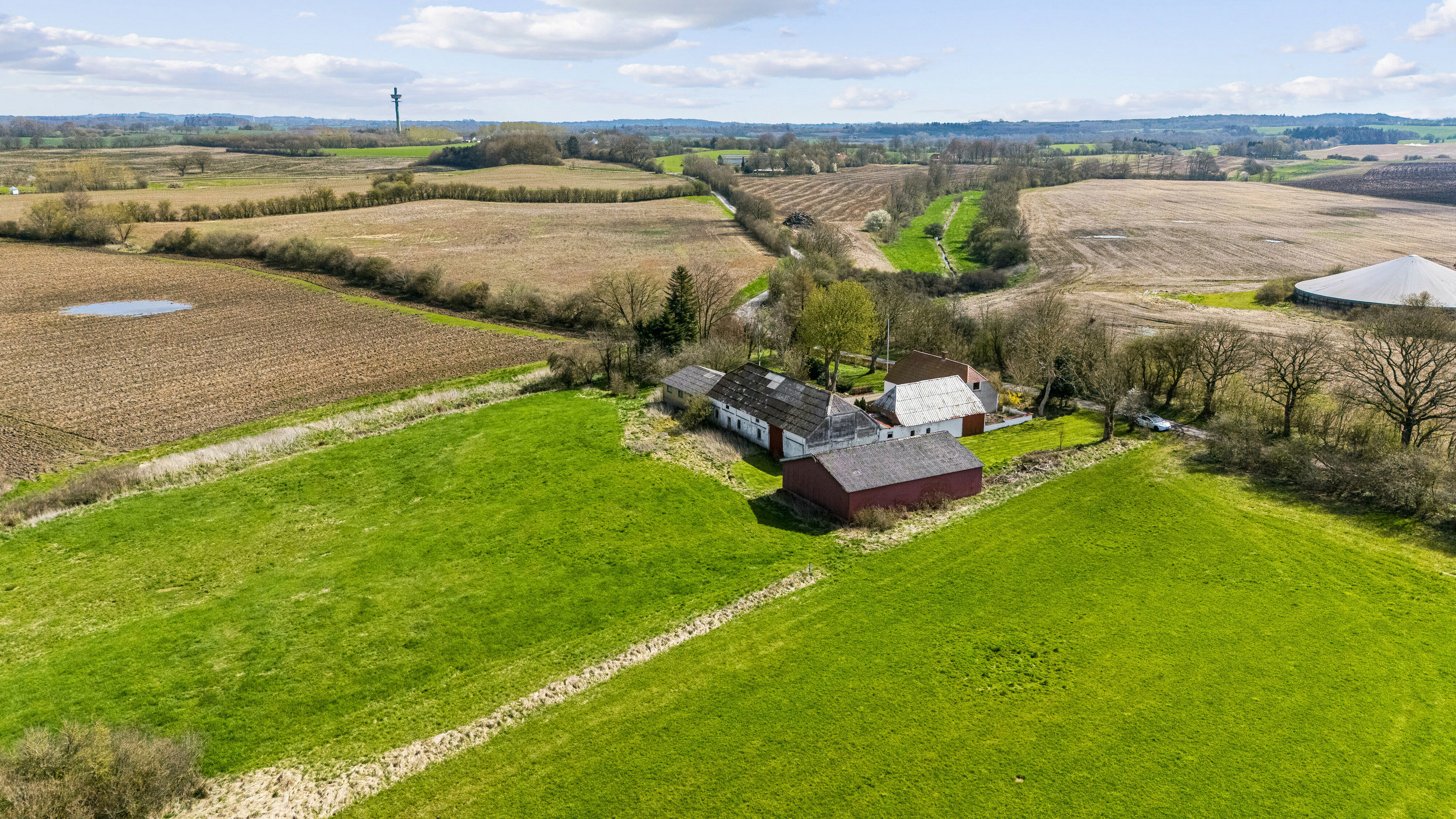 Fremhævet luftfoto billede i fuldskærmstilstand. Billede af Ødis Kroge Vej 19, Ødis, 6580 Vamdrup