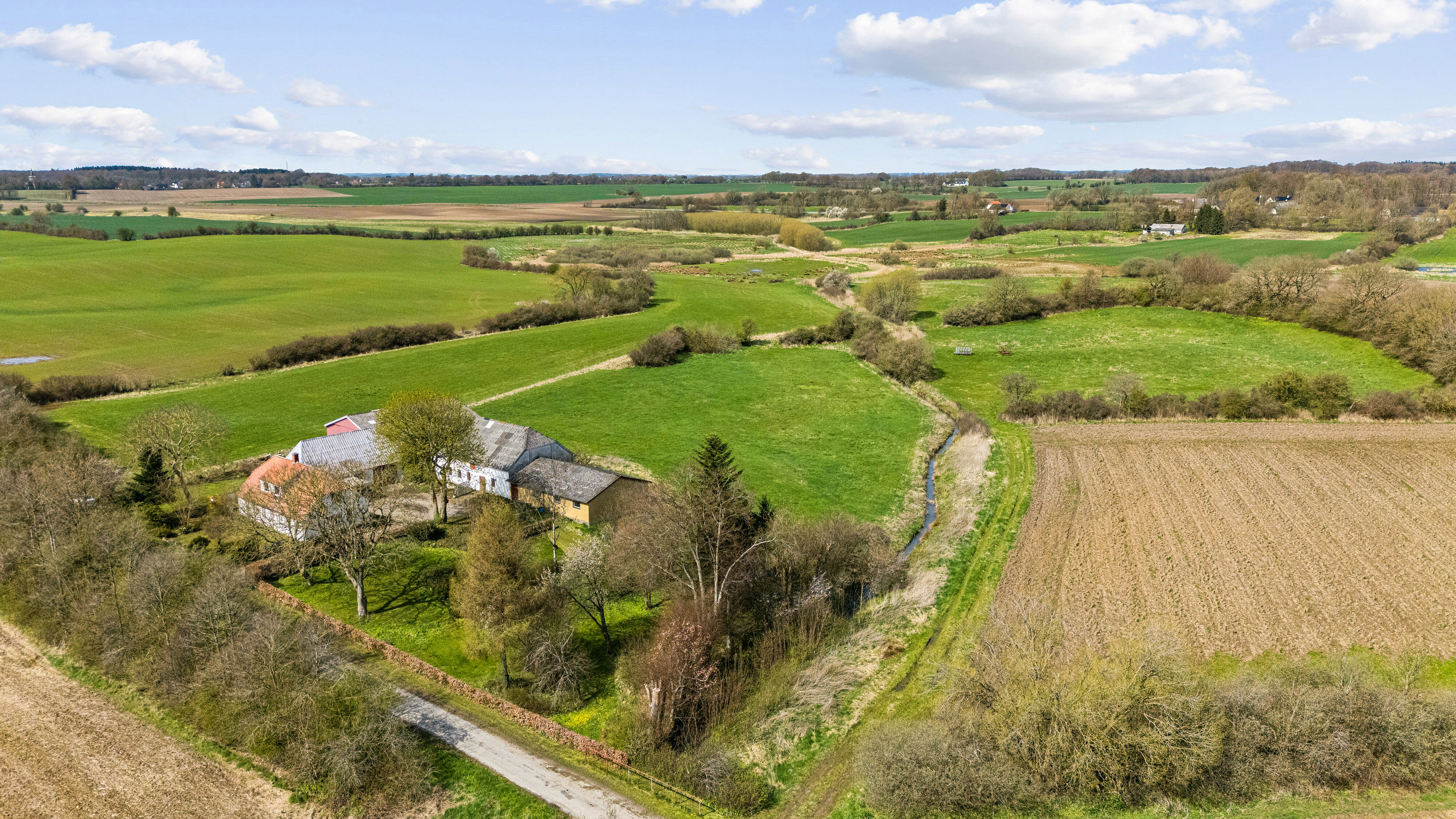 Fremhævet luftfoto billede i fuldskærmstilstand. Billede af Ødis Kroge Vej 19, Ødis, 6580 Vamdrup