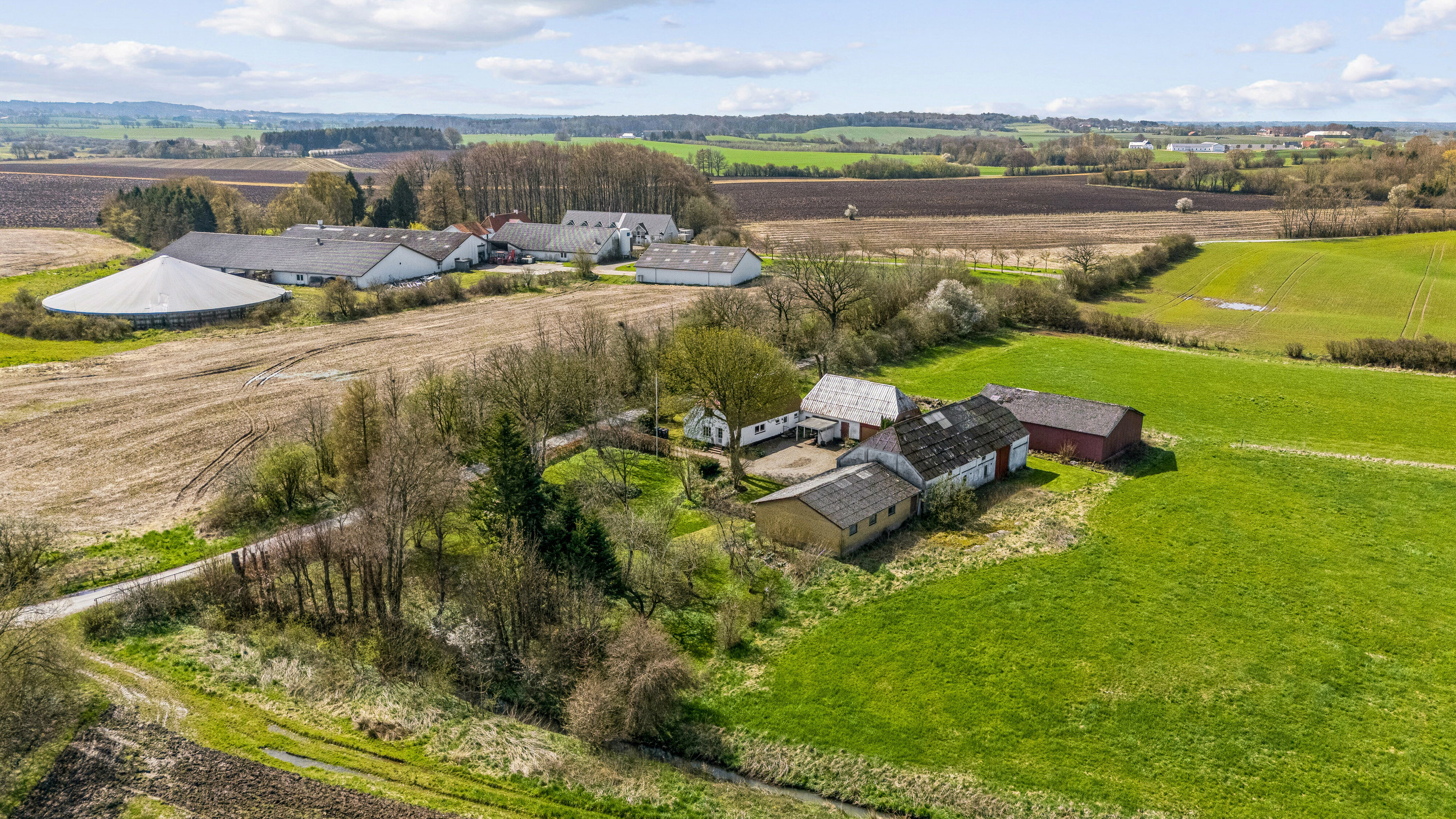 Fremhævet luftfoto billede i fuldskærmstilstand. Billede af Ødis Kroge Vej 19, Ødis, 6580 Vamdrup