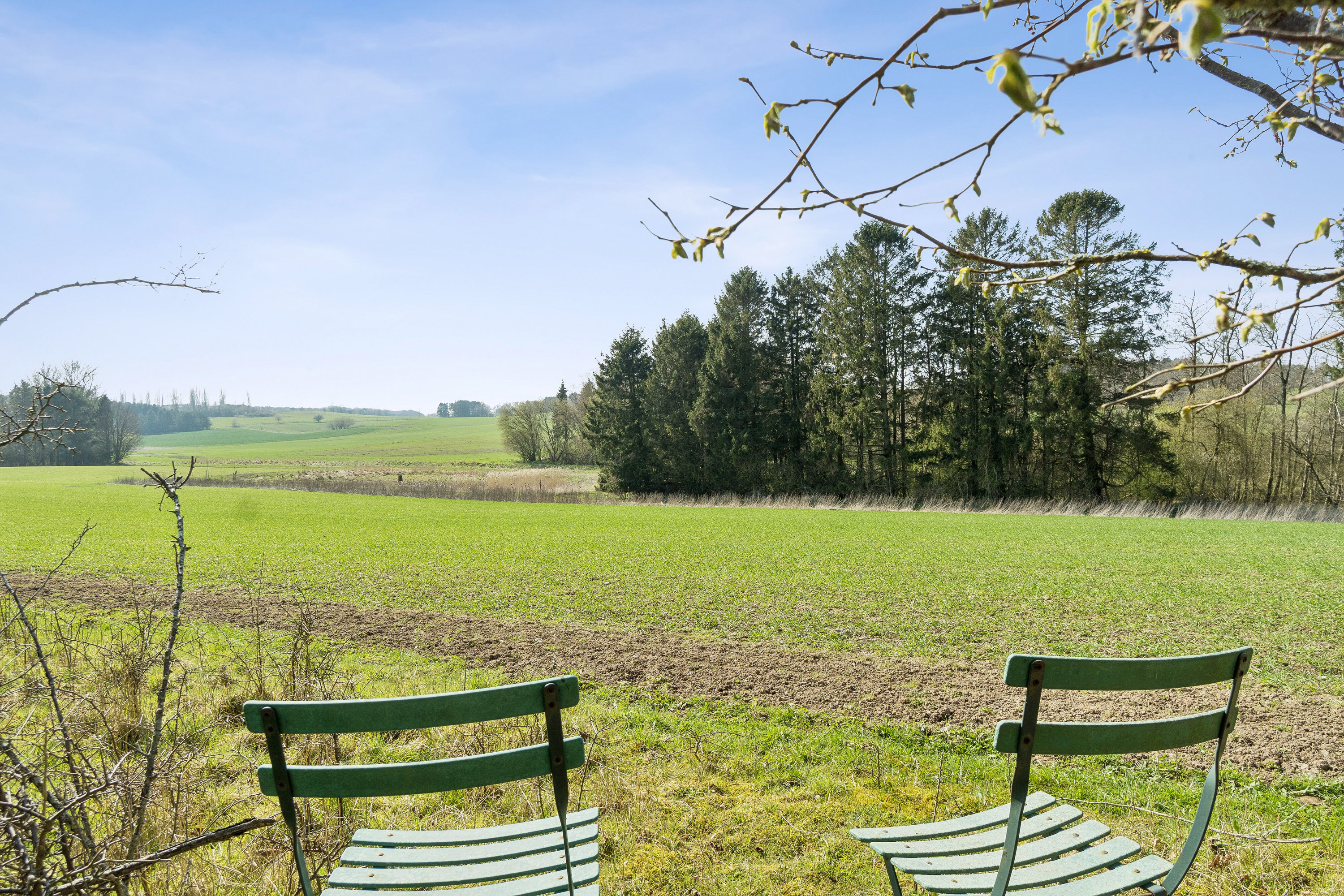 Fremhævet udsigt terrasse billede i fuldskærmstilstand. Billede af Råsøvej 11, Tybjerg, 4160 Herlufmagle