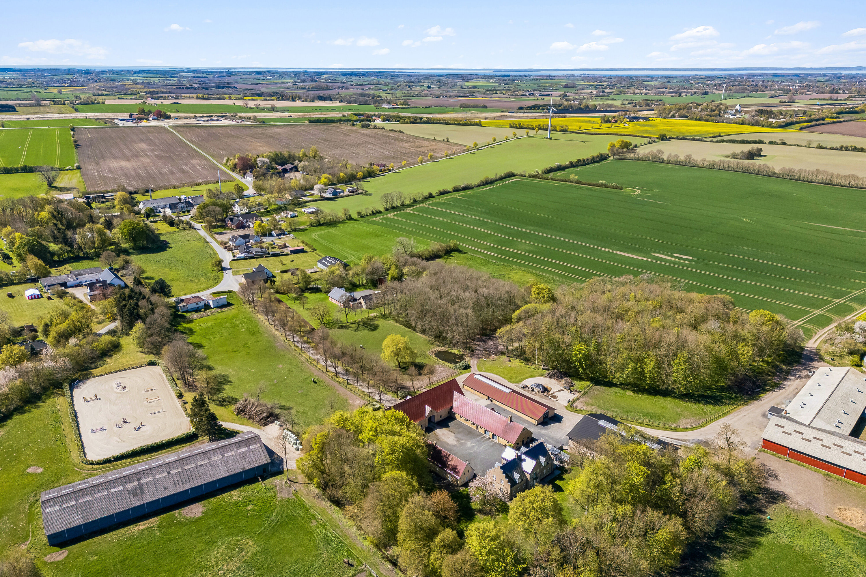 Fremhævet luftfoto billede i fuldskærmstilstand. Billede af Vejrupvej 69, Indslev-Tårup, 5592 Ejby