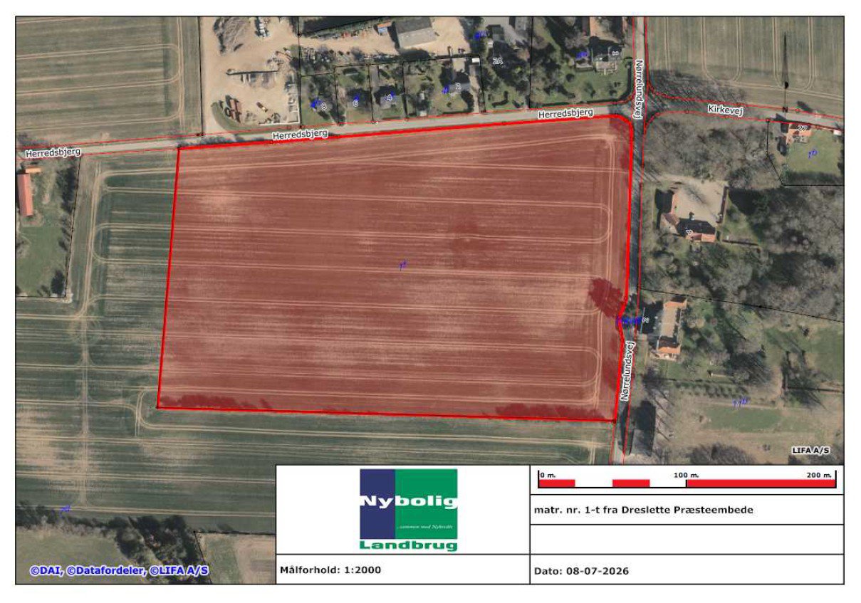 Planteavlsgård / -jord på Nørrelundsvej (alene matr. nr.1-t) 4, Dreslette, 5683 Haarby