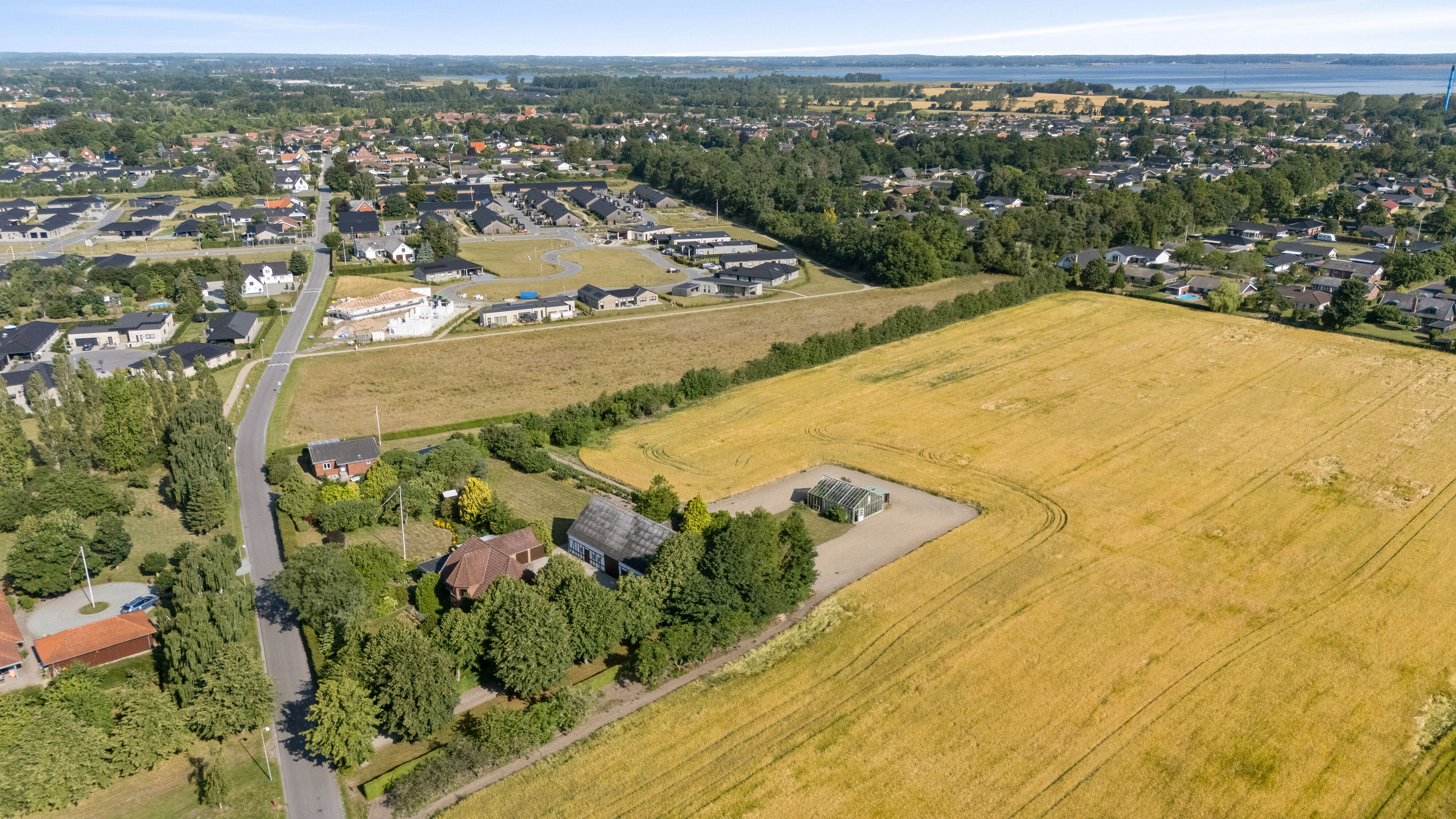 Fremhævet luftfoto billede i fuldskærmstilstand. Billede af Markhaven 110, Bullerup, 5320 Agedrup