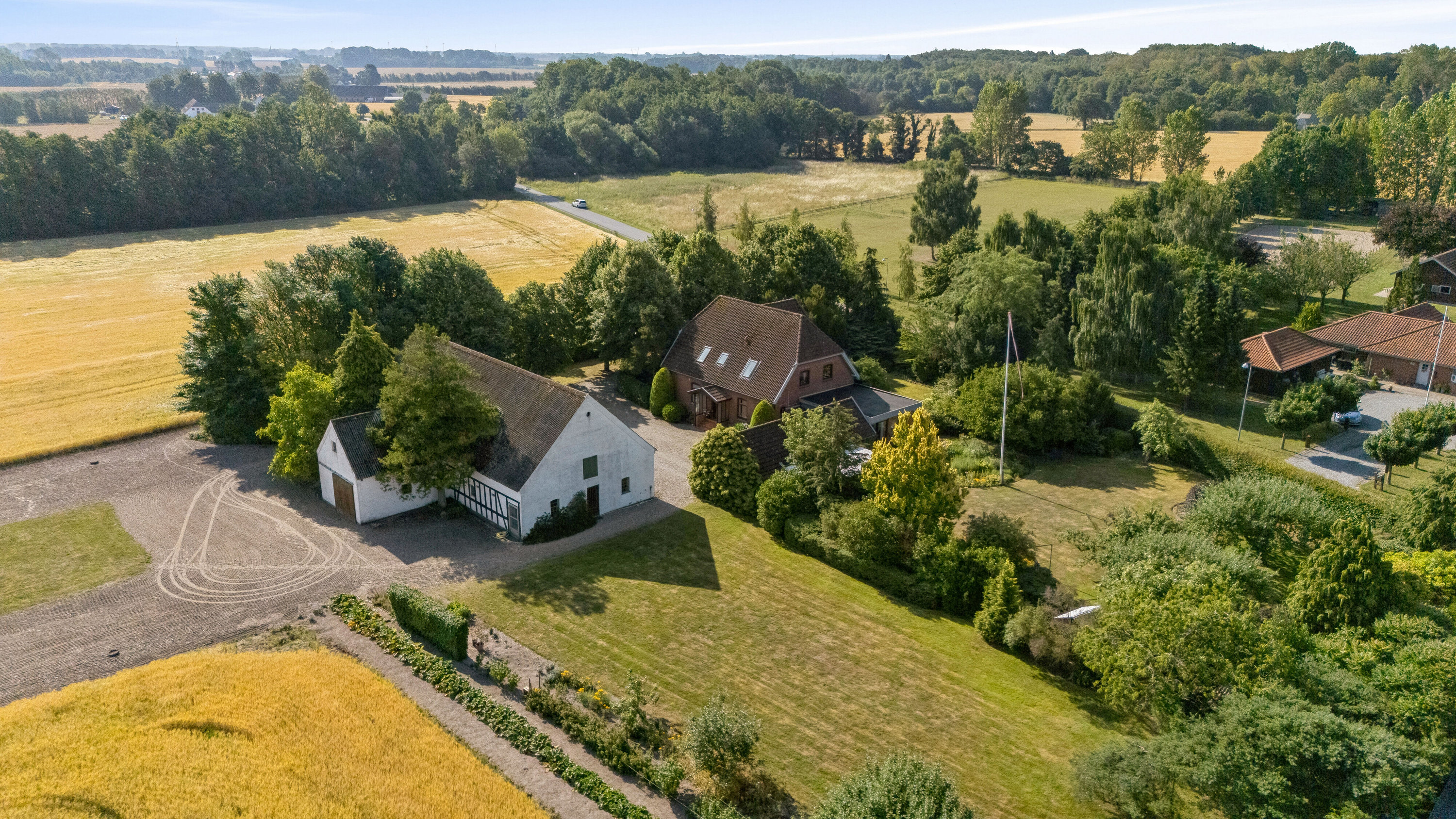 Fremhævet luftfoto billede i fuldskærmstilstand. Billede af Markhaven 110, Bullerup, 5320 Agedrup