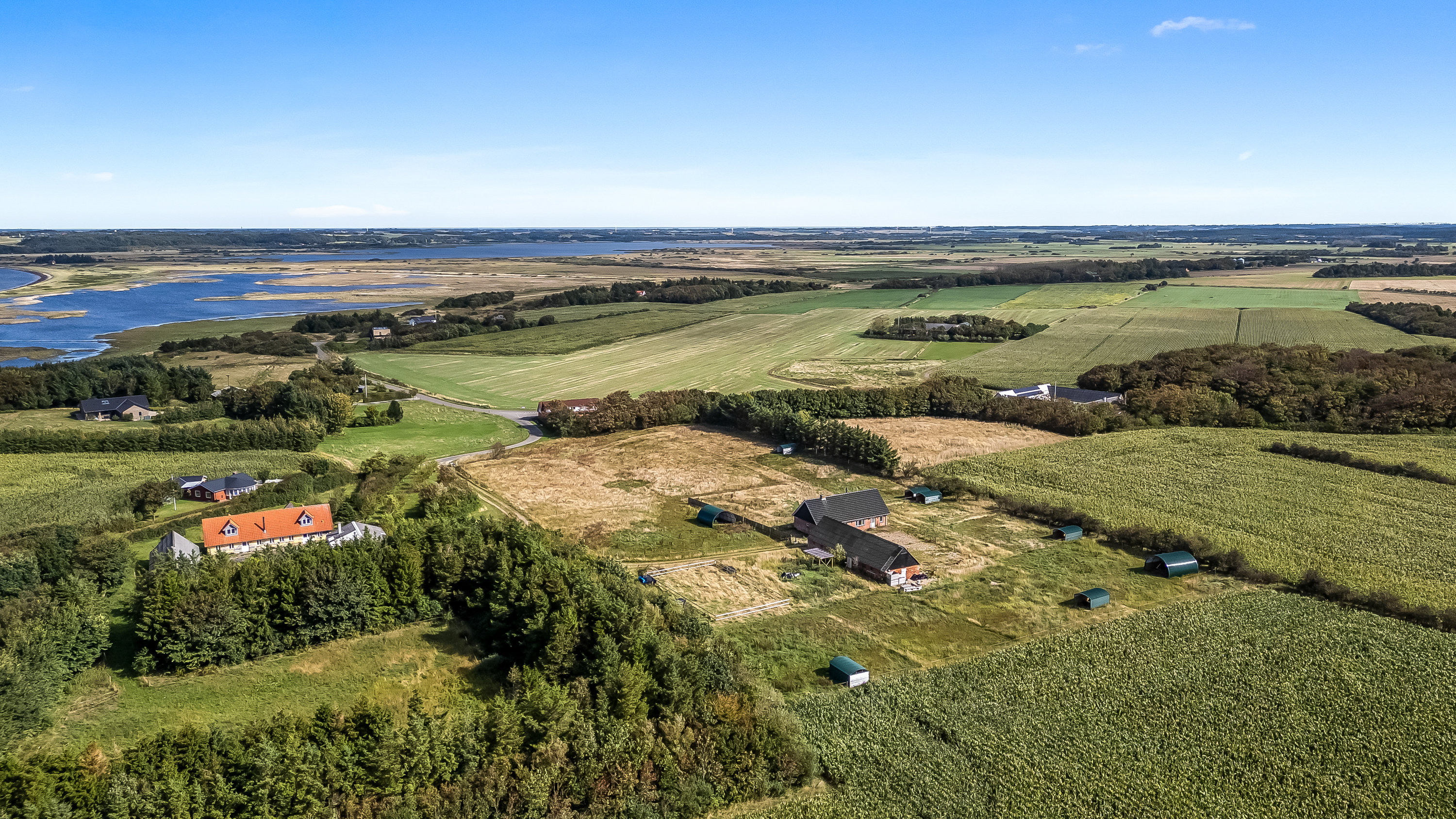 Fremhævet luftfoto billede i fuldskærmstilstand. Billede af Torndalvej 1, Geddal, 7830 Vinderup