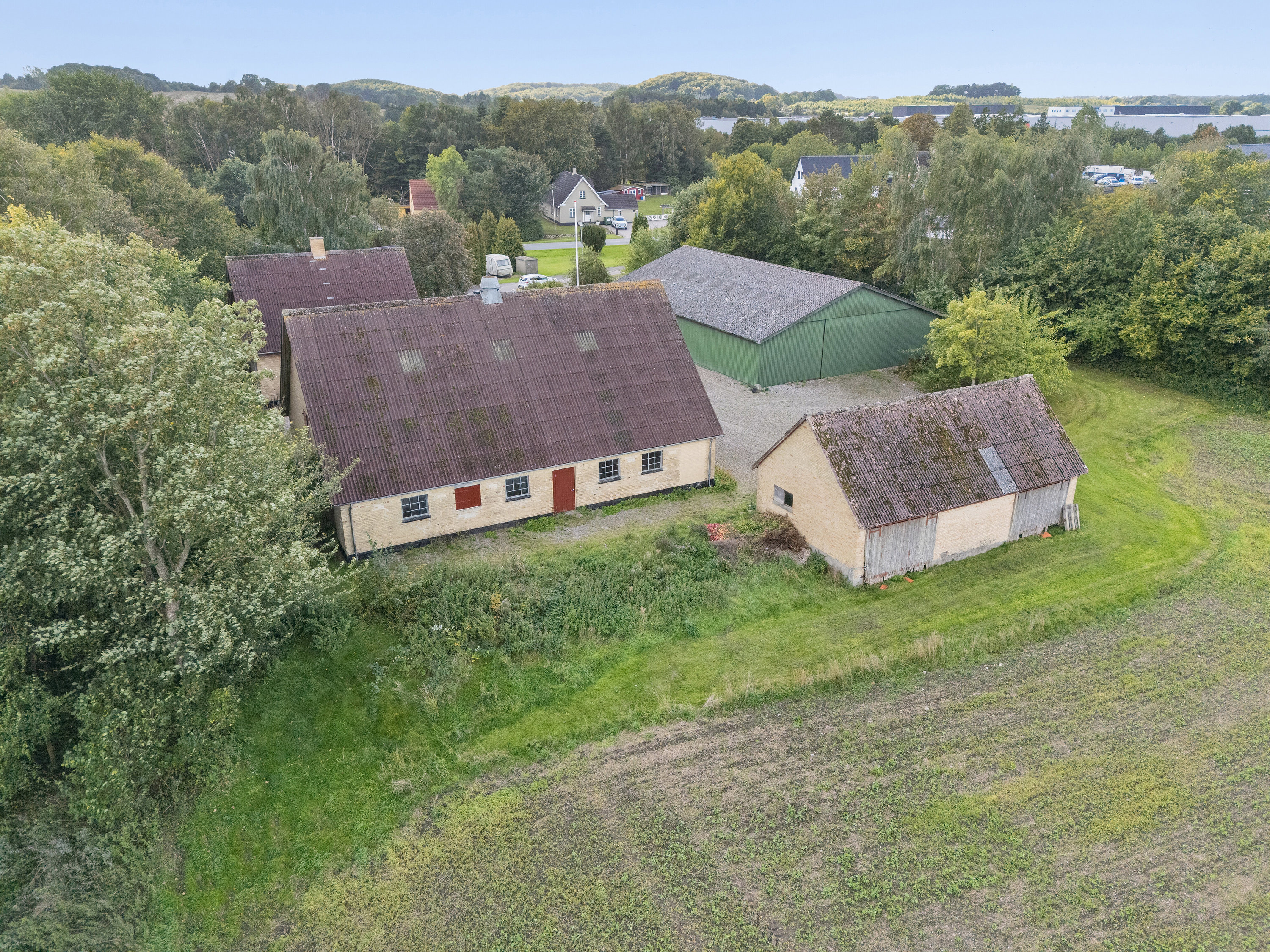 Fremhævet luftfoto billede i fuldskærmstilstand. Billede af Tornved Byvej 3, Tornved, 4450 Jyderup