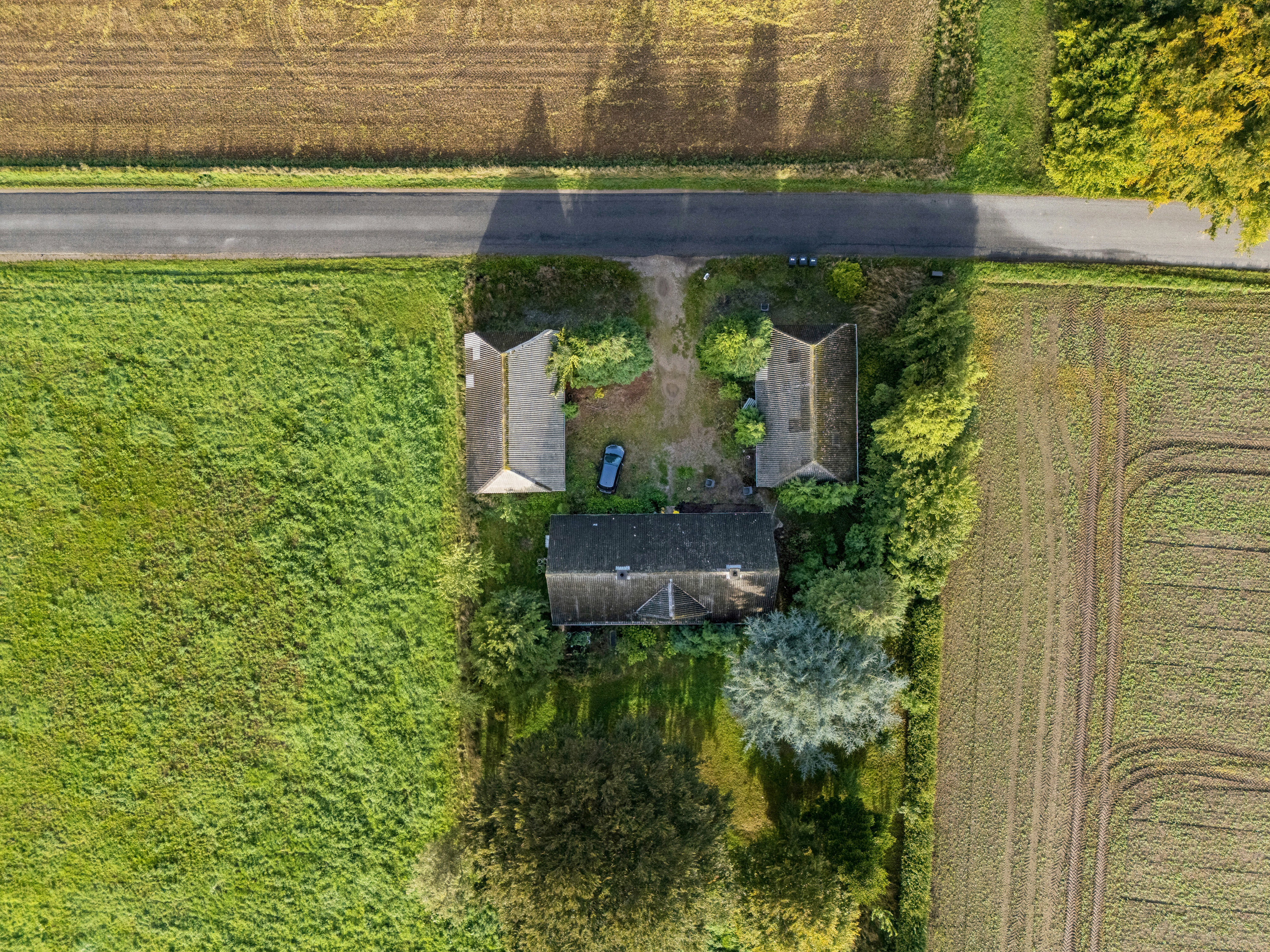 Fremhævet luftfoto billede i fuldskærmstilstand. Billede af Ellestedvej 16, Måre, 5853 Ørbæk
